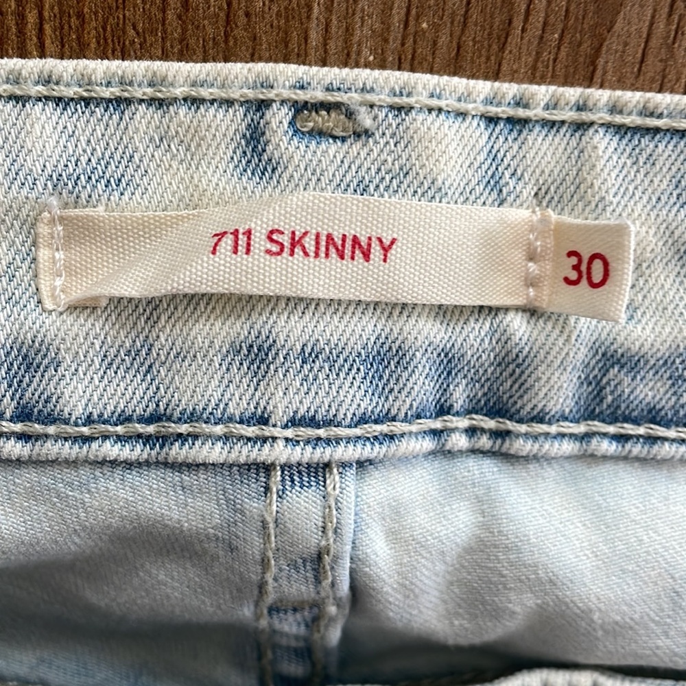 Levi 711 Skinny Acid Washed Jeans - Picture 4 of 7